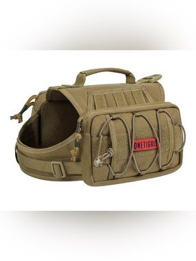 Dog Backpack for Medium Dogs, Tactical Pet Backpack with Side Pockets (Medium)